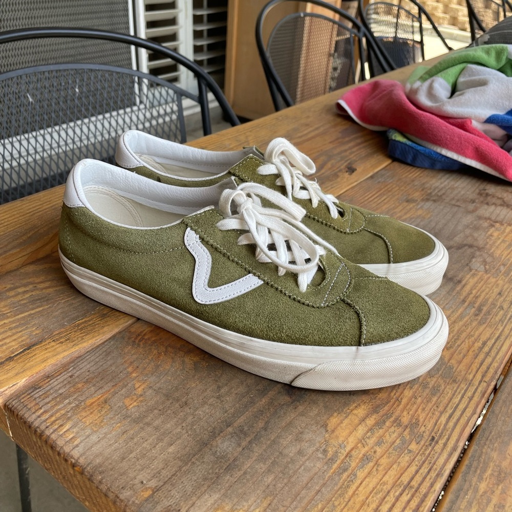Vintage Olive Green Vans - Men’s Size 11.5